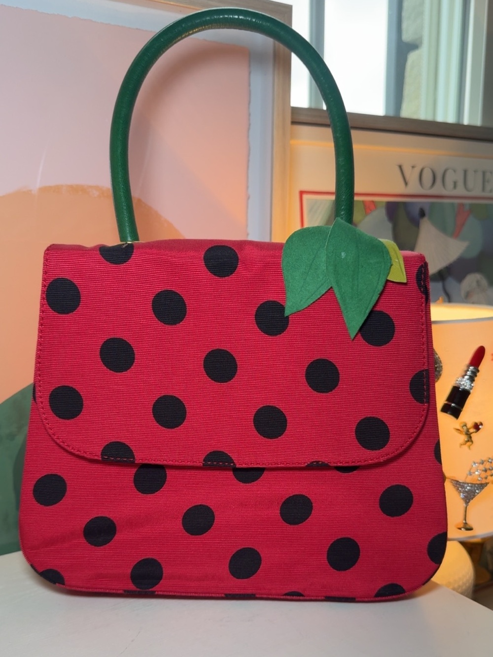 Moschino Strawberry Mini Top Handle Bag